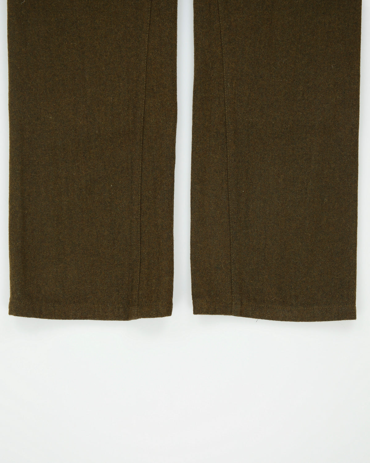 Vintage Uppercut Khaki Mid Rise Wool Straight Leg Field Trousers - W33 L33