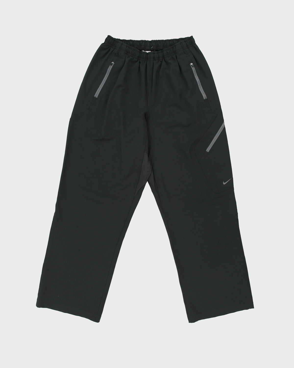 Vintage Y2K 00s Nike Fit Dry Soft Shell Tech Wide Leg Tracksuit Bottoms - M