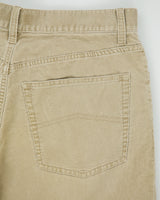 Vintage Y2K 00s Armani Exchange Khaki Mid Rise Relaxed Fit Straight Leg Corduroy Trousers - W32 L30