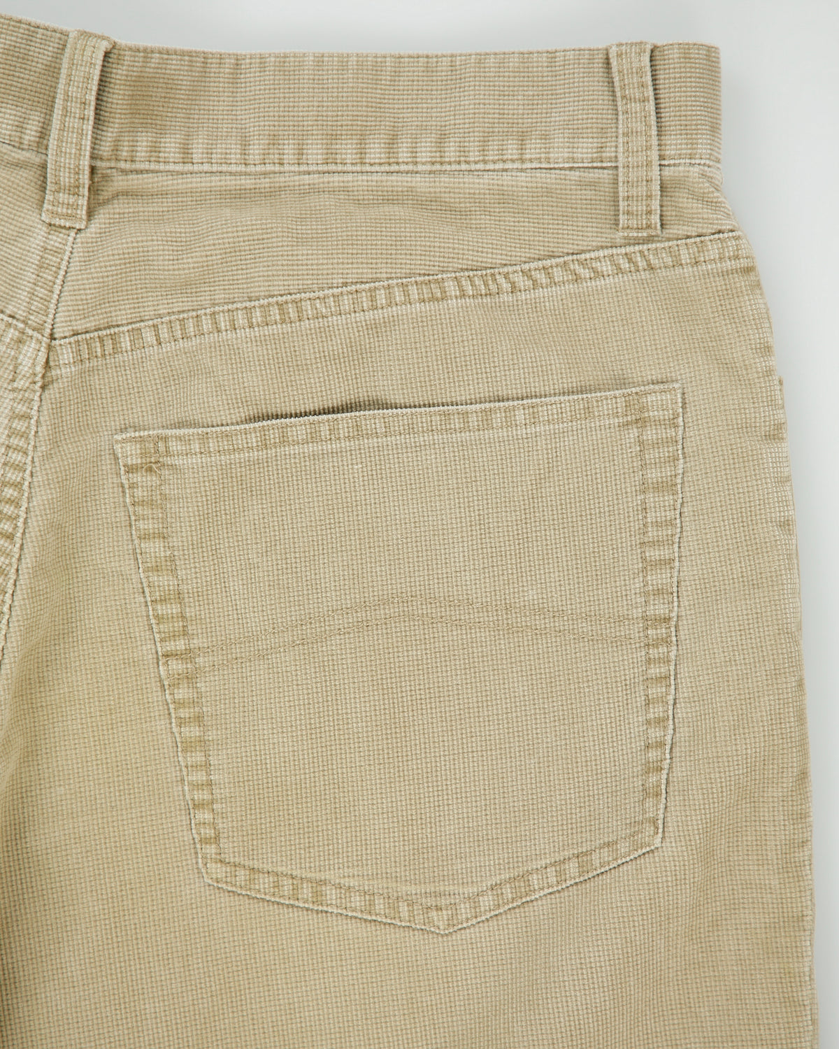 Vintage Y2K 00s Armani Exchange Khaki Mid Rise Relaxed Fit Straight Leg Corduroy Trousers - W32 L30
