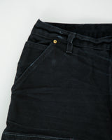 Vintage Carhartt B01 BLK Firm Duck Double Front Canvas Union Made In USA Loose Original Fit Carpenter Trousers - W36 L36