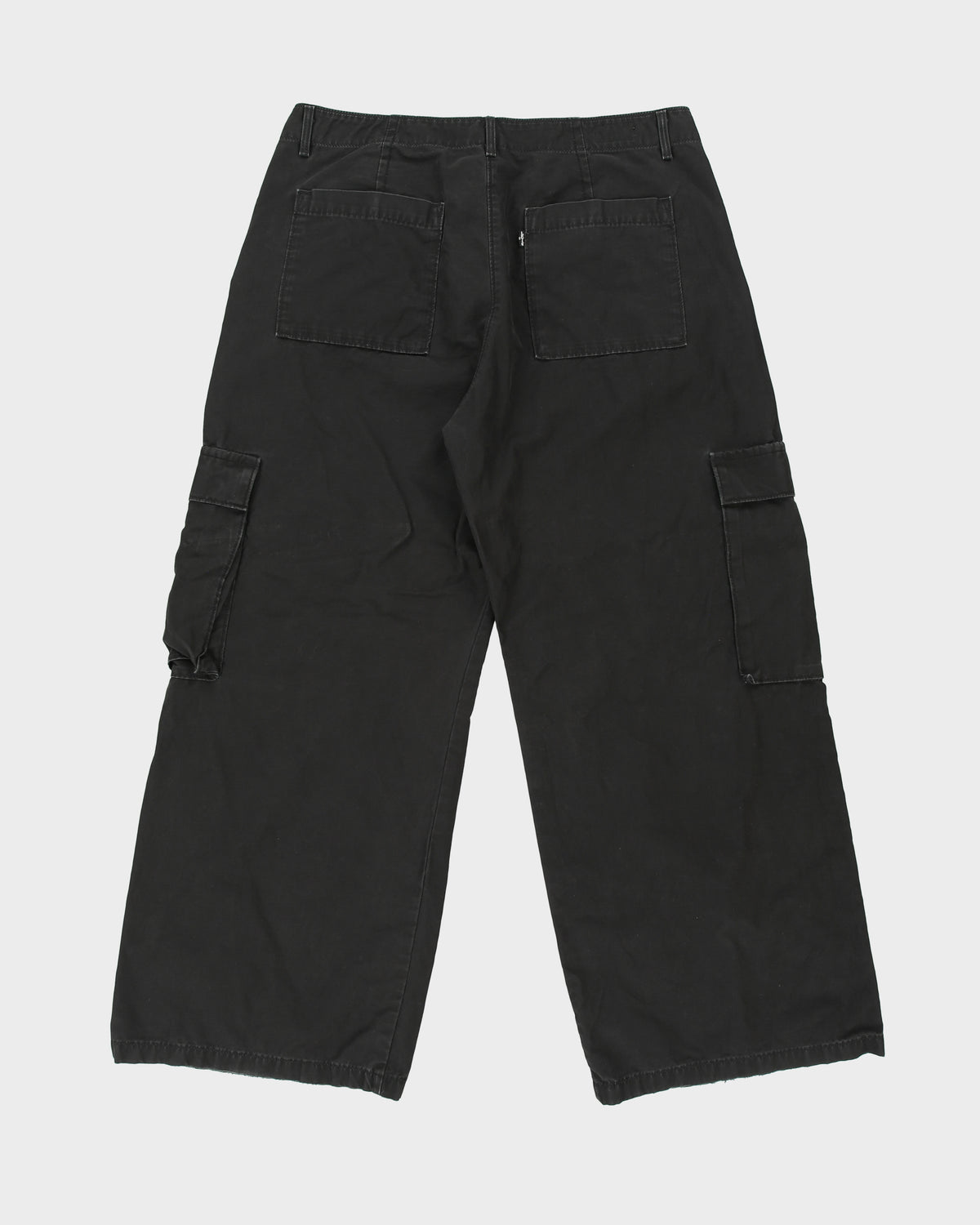 Levi's Premium Big E Black Tab Canvas Ultra Wide Leg Cargo Trousers - W33 L29