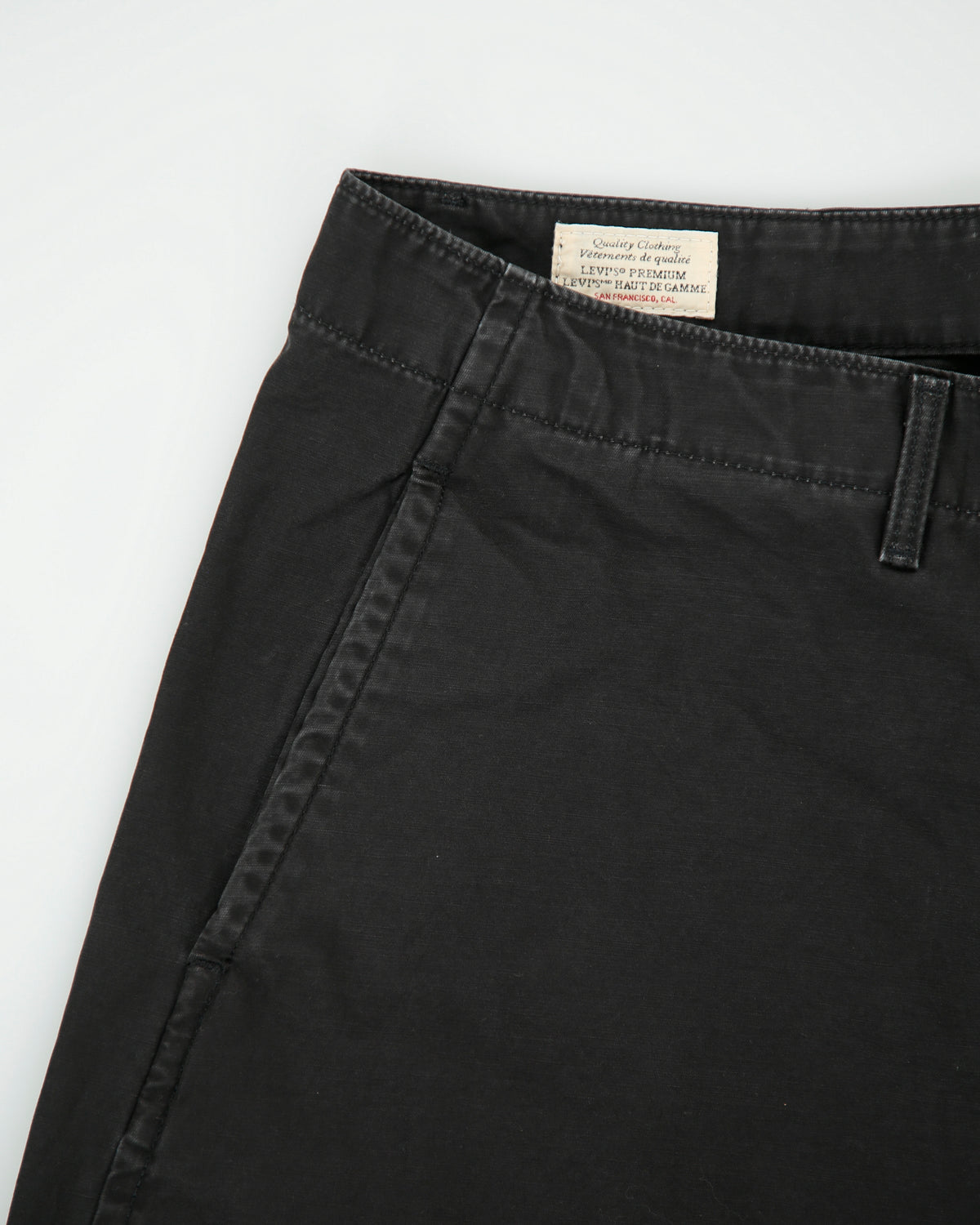 Levi's Premium Big E Black Tab Canvas Ultra Wide Leg Cargo Trousers - W33 L29