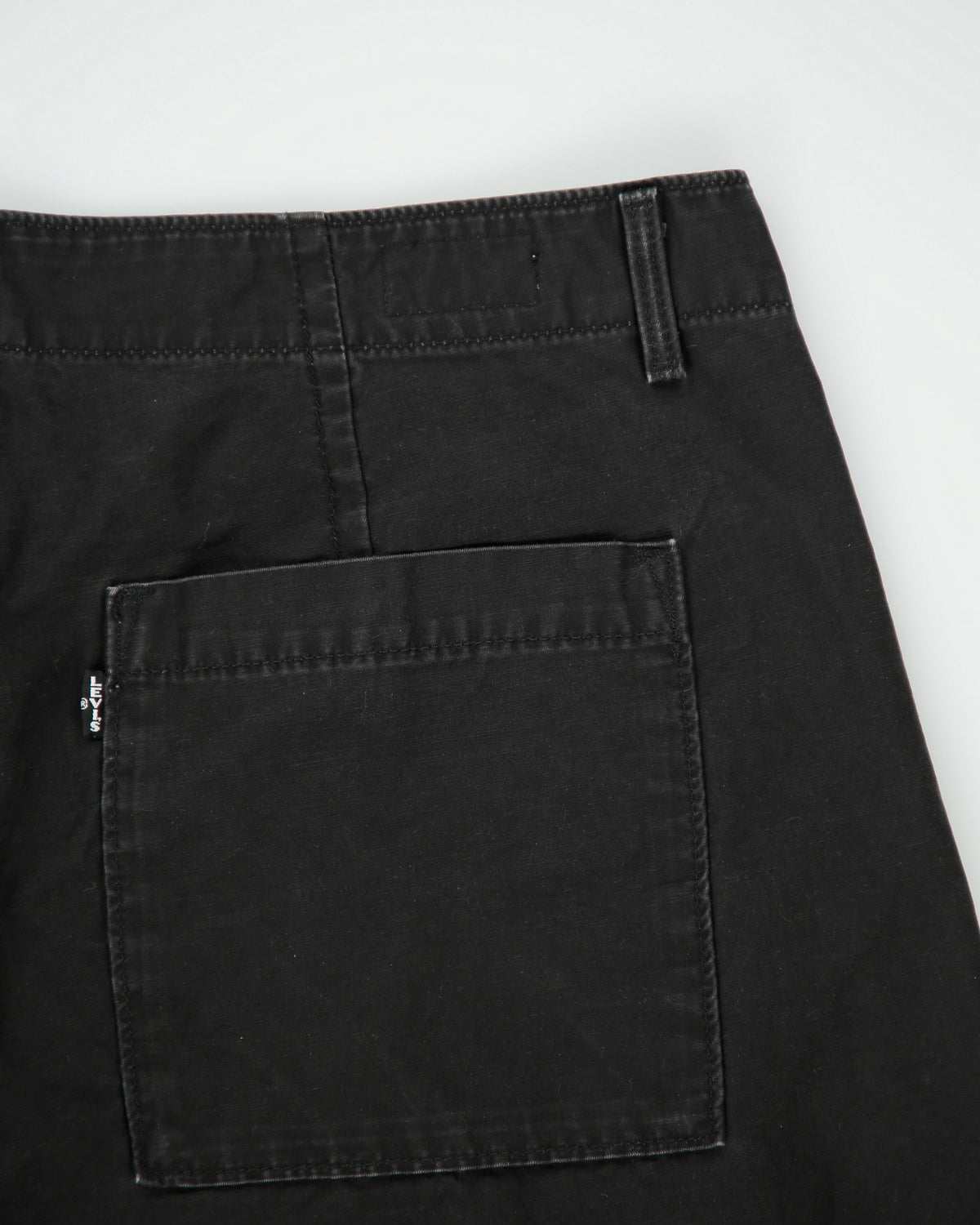 Levi's Premium Big E Black Tab Canvas Ultra Wide Leg Cargo Trousers - W33 L29