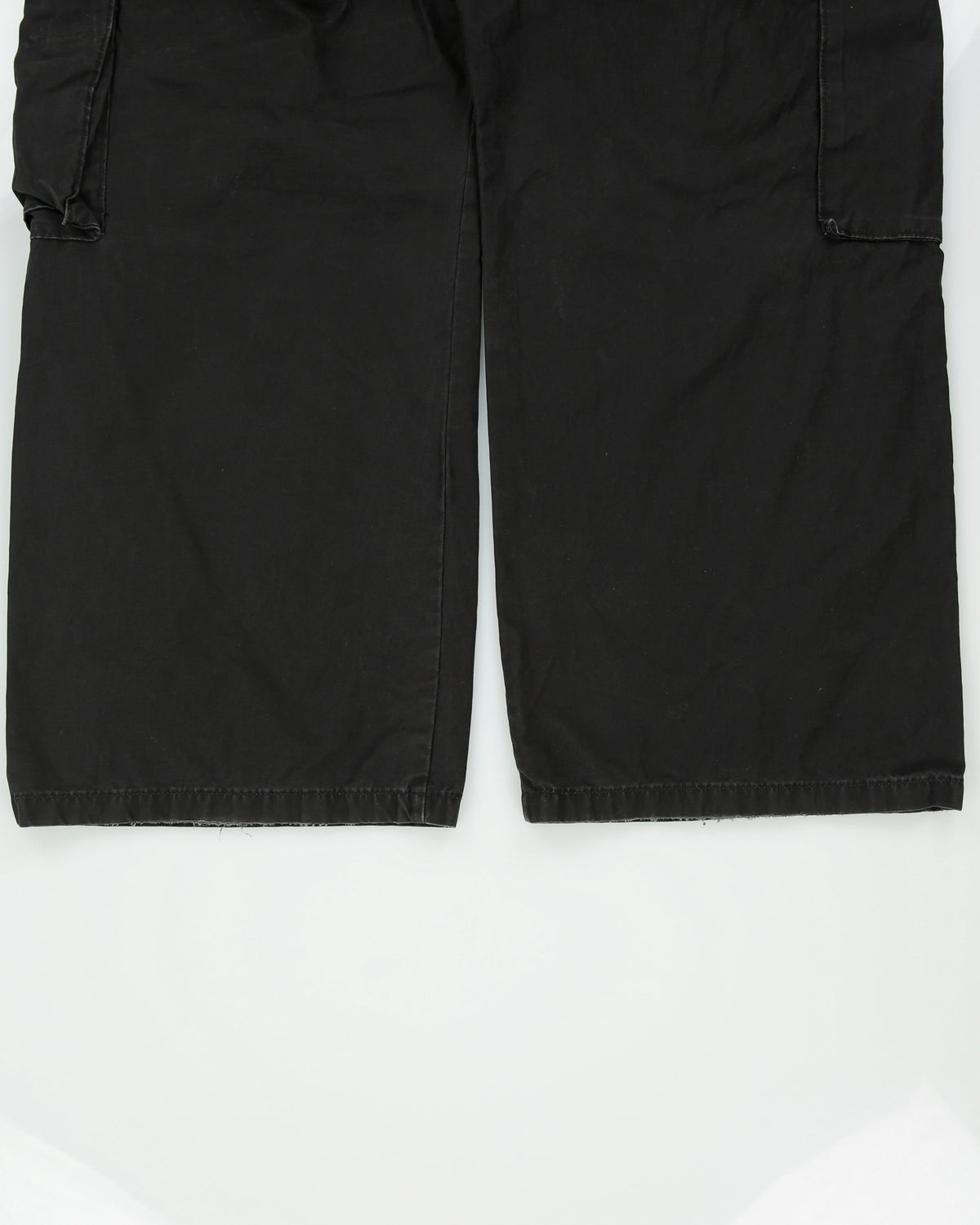 Levi's Premium Big E Black Tab Canvas Ultra Wide Leg Cargo Trousers - W33 L29