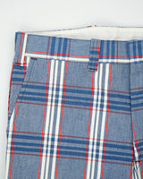 Vintage 1970s Mid Rise Plaid Made In Canada Flared Canvas Trousers - W34 L33