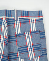 Vintage 1970s Mid Rise Plaid Made In Canada Flared Canvas Trousers - W34 L33