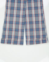 Vintage 1970s Mid Rise Plaid Made In Canada Flared Canvas Trousers - W34 L33