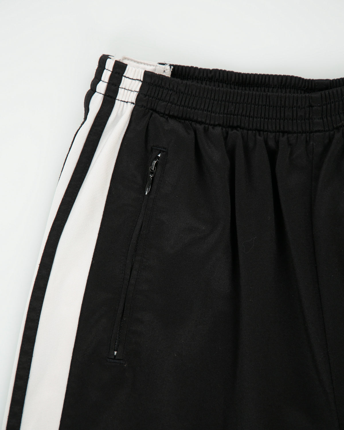 Vintage '02 Y2K Adidas 3-Stripe Loose Fit Straight Leg Popper Tracksuit Bottoms - M