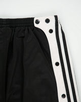 Vintage '02 Y2K Adidas 3-Stripe Loose Fit Straight Leg Popper Tracksuit Bottoms - M
