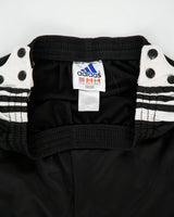 Vintage '02 Y2K Adidas 3-Stripe Loose Fit Straight Leg Popper Tracksuit Bottoms - M