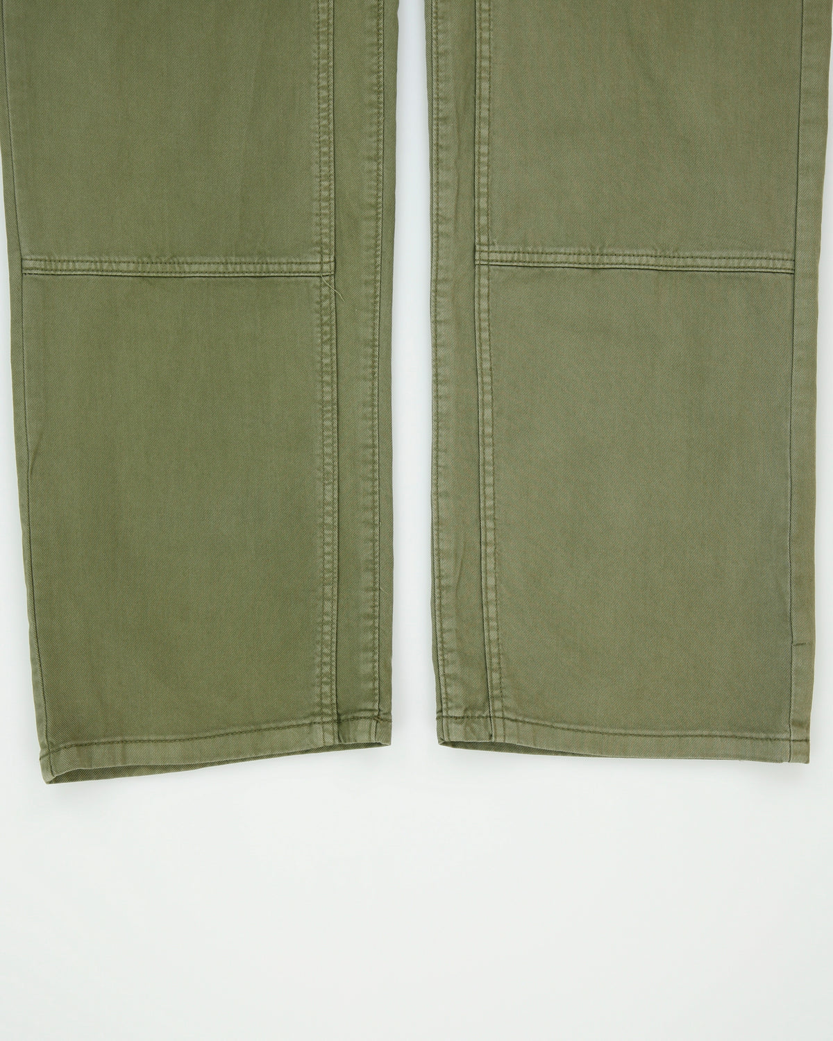 Vintage Y2K 00s Ecko UNLTD Olive Khaki Canvas Relaxed Fit Wide Leg Double Knee Trousers - W36 L31