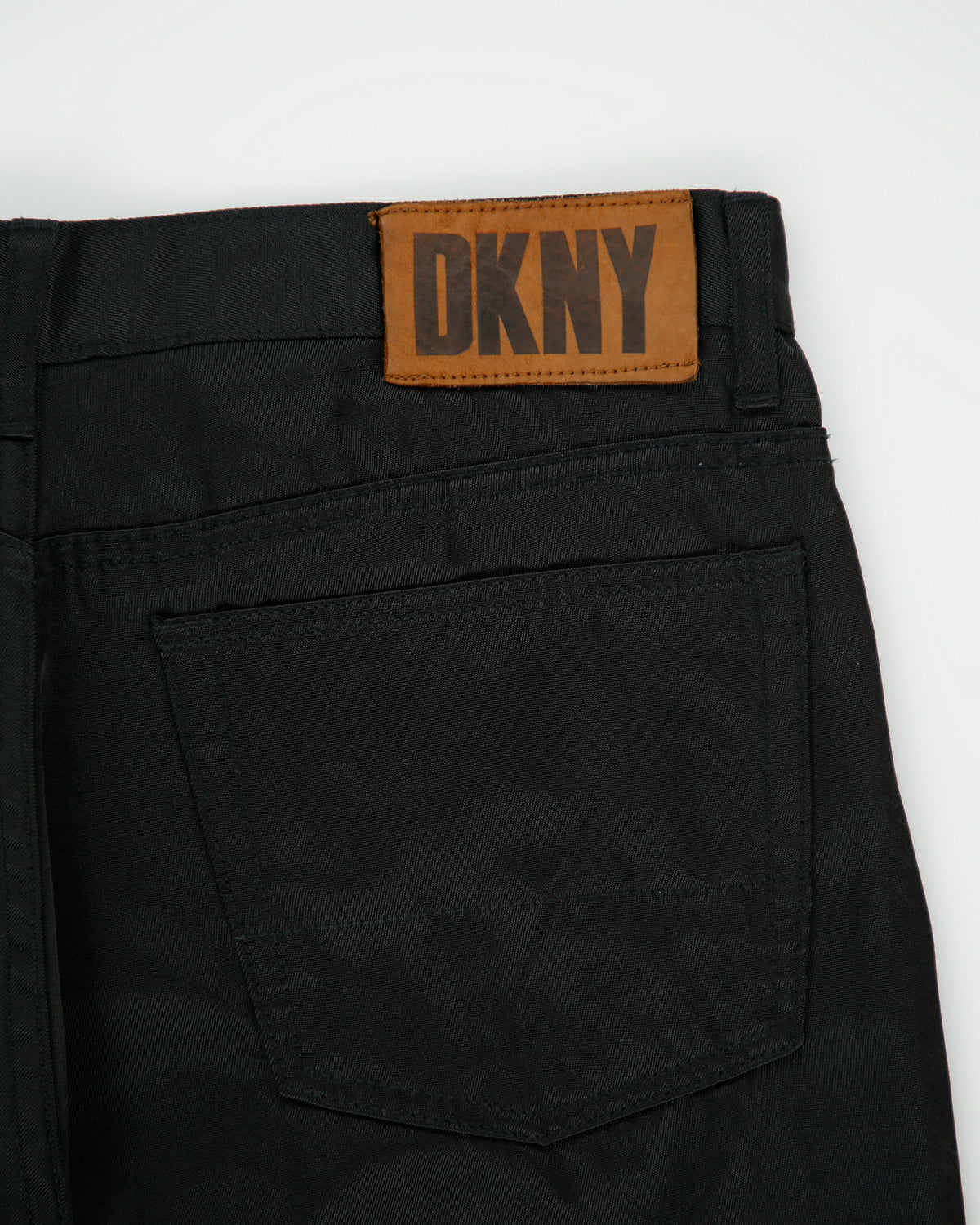 Vintage 1990s DKNY Mid Rise Relaxed Fit Straight Leg Satin Trousers - W34 L30