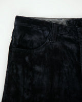 Vintage 1970s Velvet Mid Rise Made In USA Wide Leg Turn-Up Trousers - W33 L32