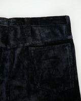 Vintage 1970s Velvet Mid Rise Made In USA Wide Leg Turn-Up Trousers - W33 L32