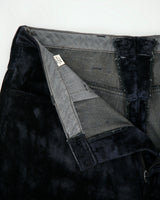 Vintage 1970s Velvet Mid Rise Made In USA Wide Leg Turn-Up Trousers - W33 L32