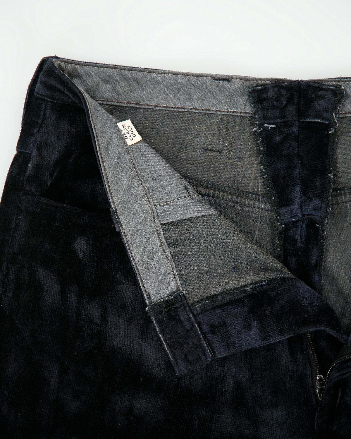 Vintage 1970s Velvet Mid Rise Made In USA Wide Leg Turn-Up Trousers - W33 L32