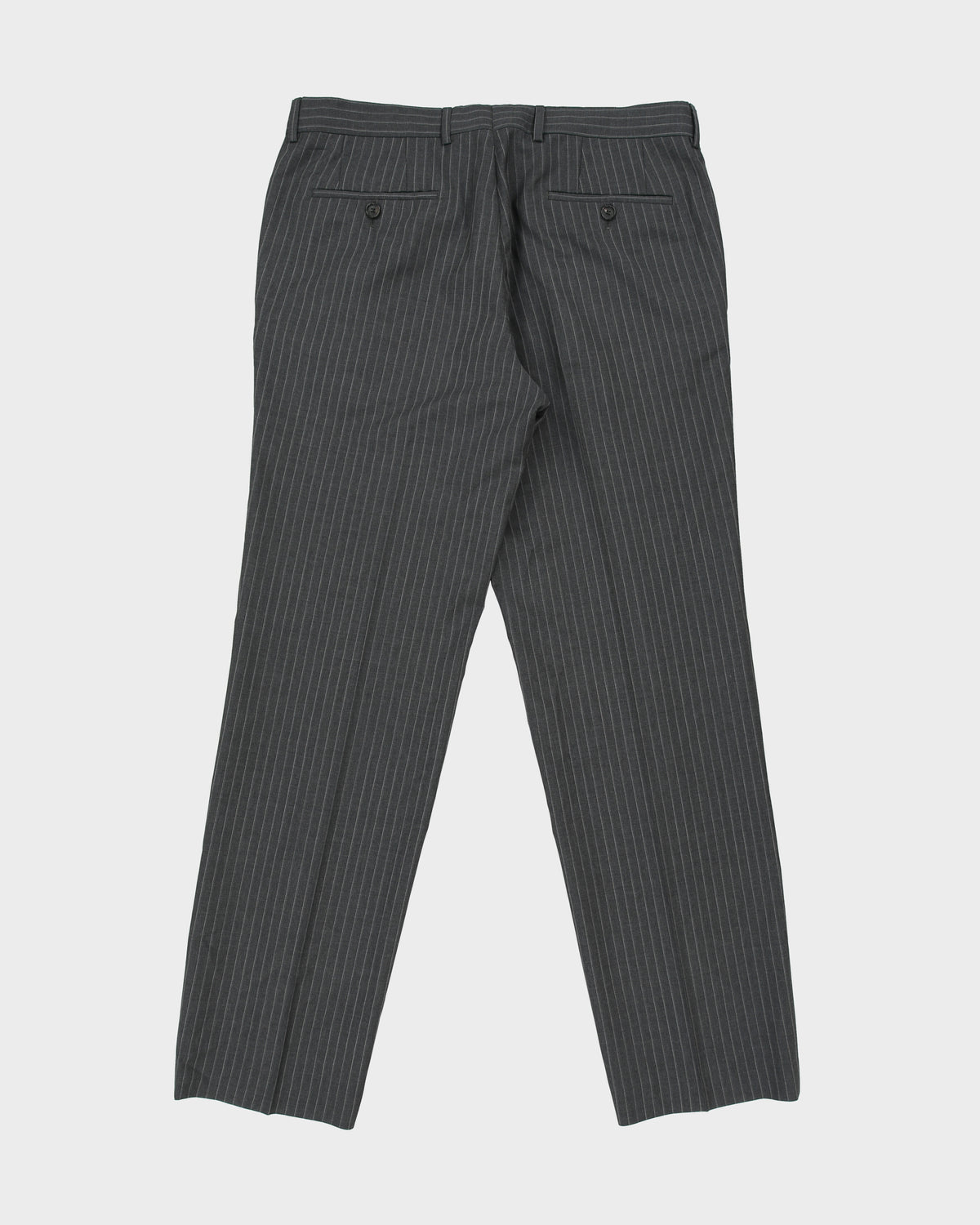 Hugo Boss Pasini 2 Pinstripe Wool Mid Rise Relaxed Tapered Fit Suit Trousers - W35 L32