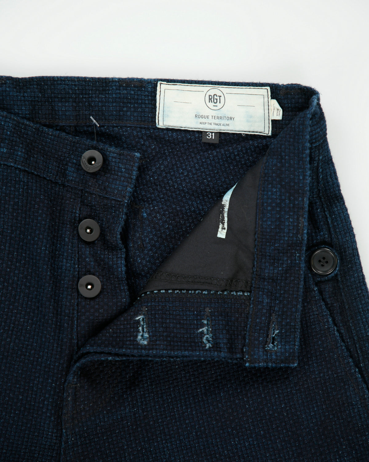 Rogue Territory RGT Indigo Japanese Denim Made In USA Straight Leg Work Trousers - W31 L29