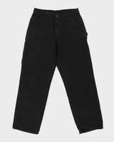 DS Carhartt B11 BLK Washed Duck Canvas Loose Dungaree Fit Carpenter Trousers - W34 L34