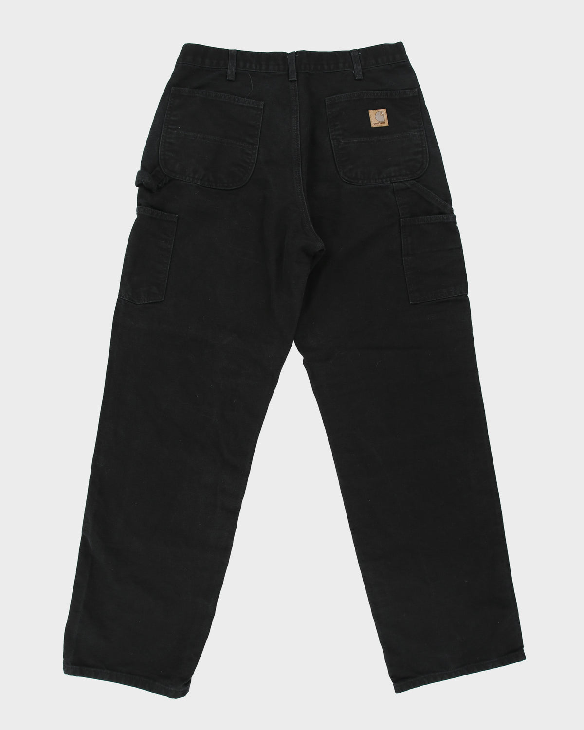 DS Carhartt B11 BLK Washed Duck Canvas Loose Dungaree Fit Carpenter Trousers - W34 L34