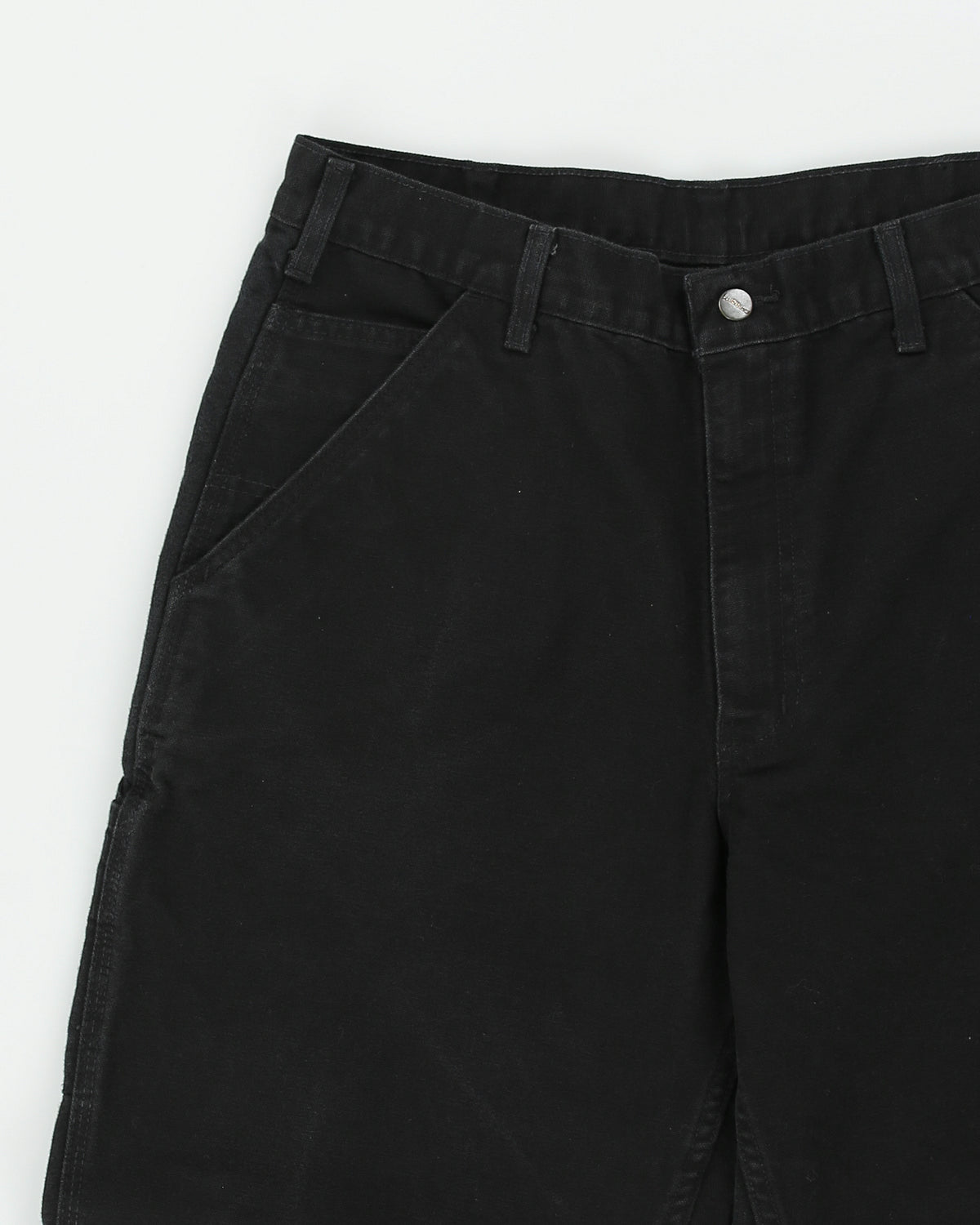 DS Carhartt B11 BLK Washed Duck Canvas Loose Dungaree Fit Carpenter Trousers - W34 L34