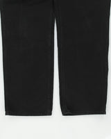 DS Carhartt B11 BLK Washed Duck Canvas Loose Dungaree Fit Carpenter Trousers - W34 L34