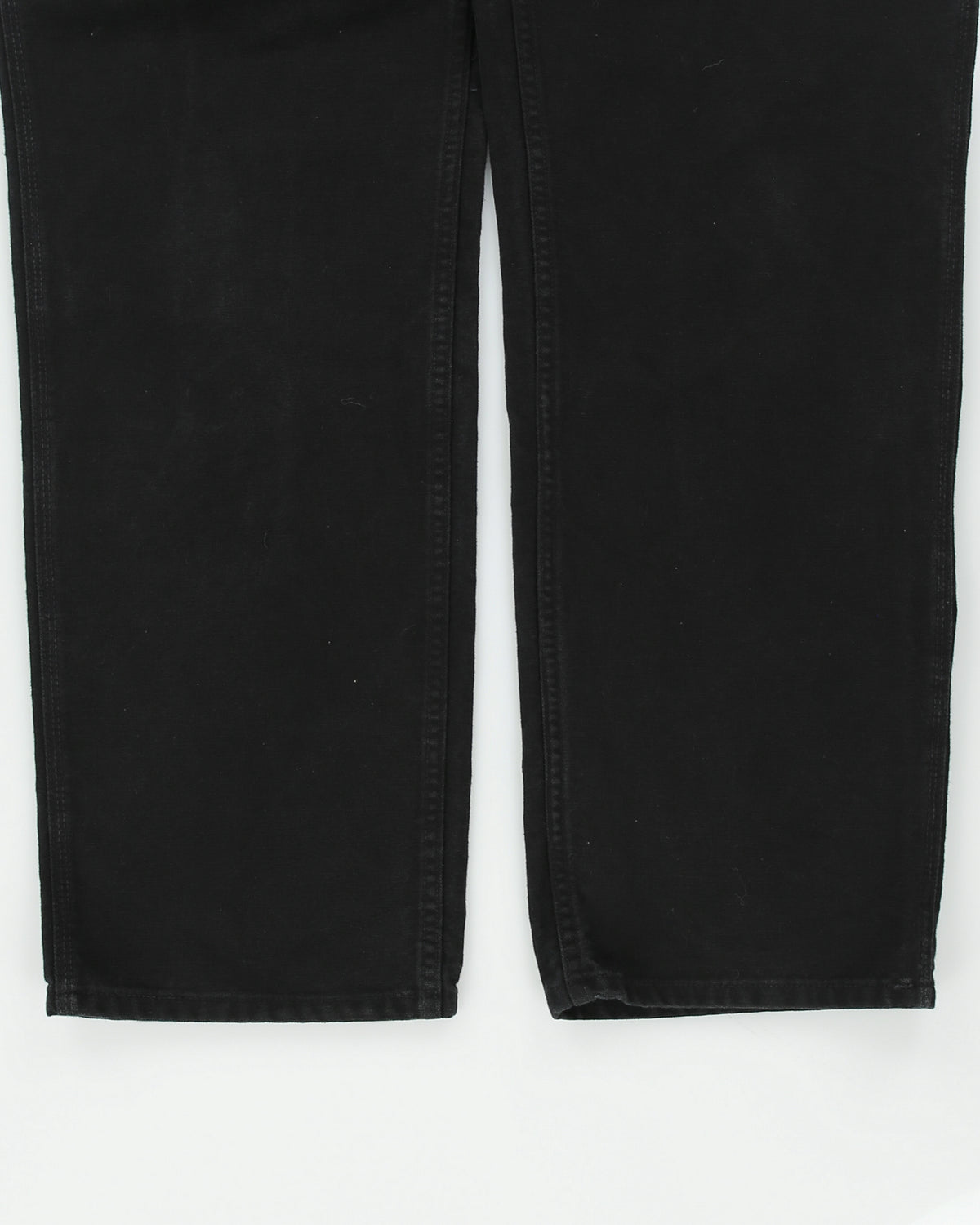DS Carhartt B11 BLK Washed Duck Canvas Loose Dungaree Fit Carpenter Trousers - W34 L34