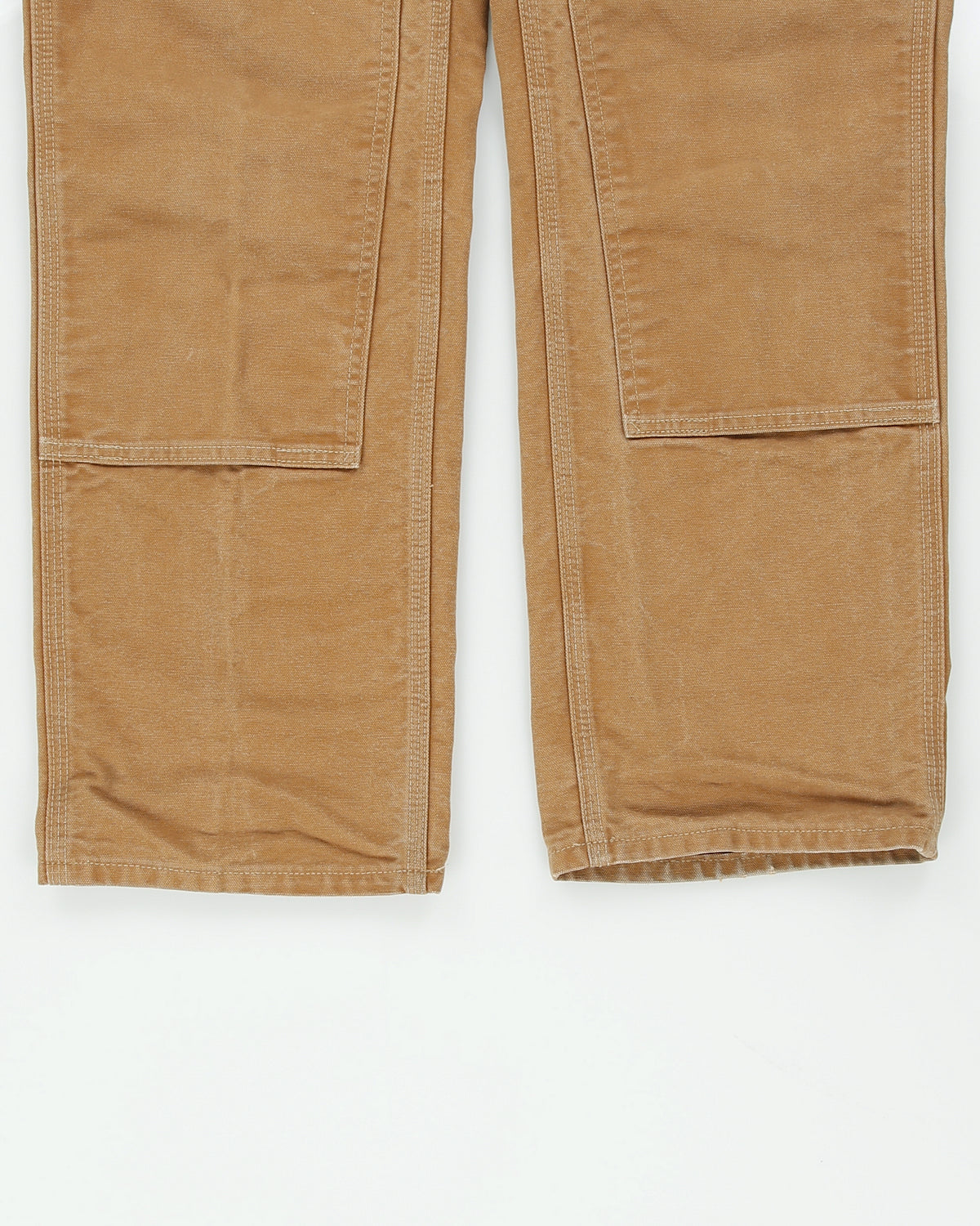 Carhartt B01 BRN Firm Duck Canvas Double Front Union Made In USA Loose Fit Carpenter Trousers - W30 L30