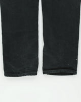 Vintage '06 Y2K Carhartt B01 BLK Firm Duck Canvas Double Front Dungaree Fit Carpenter Trousers - W32 L32