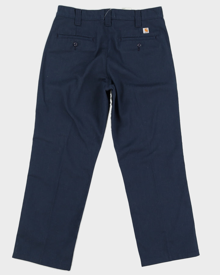 Carhartt Navy Blended Twill Trousers - W32 L32