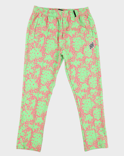 Purple Brand Pink & Green Tracksuit Bottoms - M