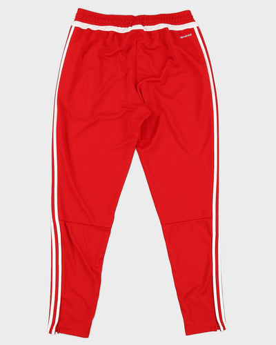 Y2K 00s Adidas Red & White Tracksuit Bottoms - M