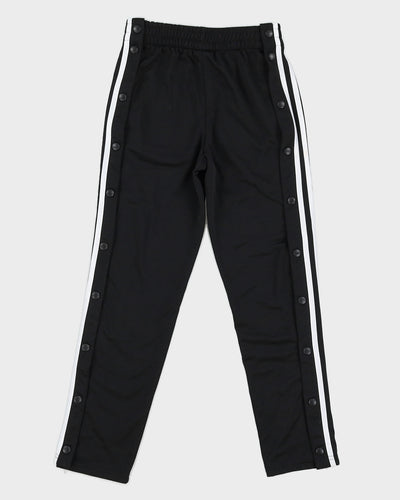 Y2K 00s Adidas Black & White Tearaway Tracksuit Bottoms - XS/S