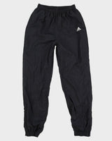 Y2K 00s Adidas Black Nylon Tracksuit Bottoms - S