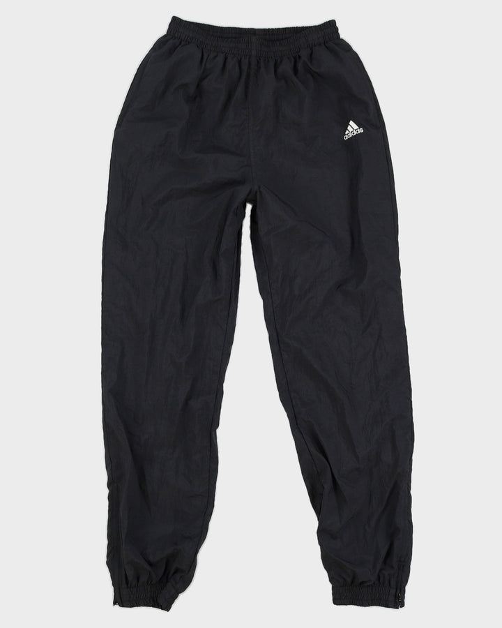Y2K 00s Adidas Black Nylon Tracksuit Bottoms - S