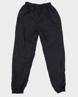 Y2K 00s Adidas Black Nylon Tracksuit Bottoms - S