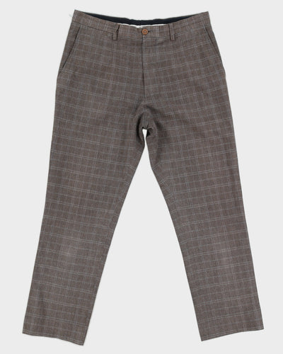 Dolce & Gabbana Brown Plaid Suit Trousers - W34 L29