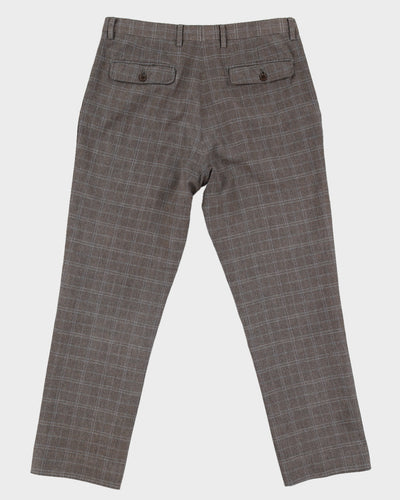 Dolce & Gabbana Brown Plaid Suit Trousers - W34 L29