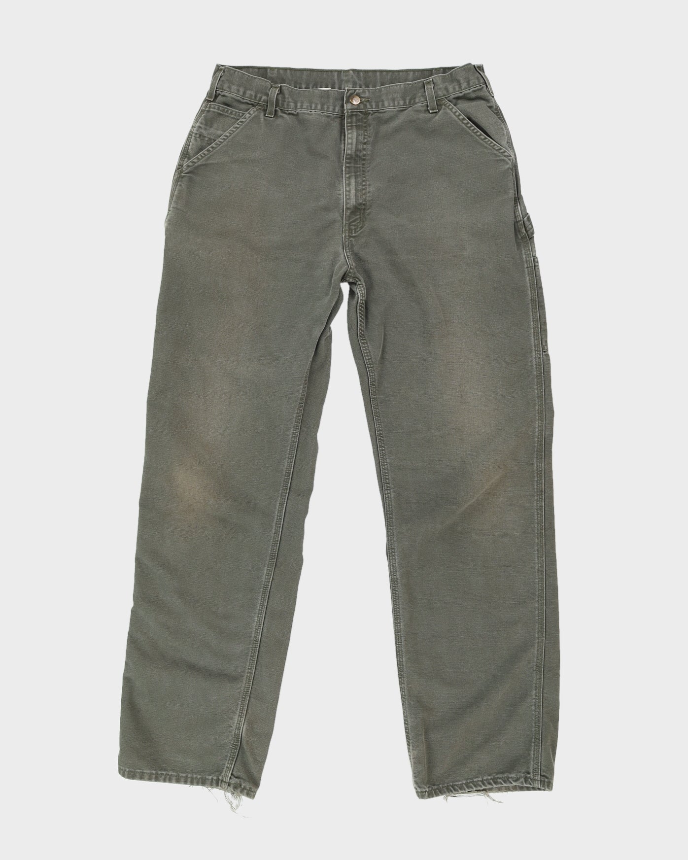 Vintage 90s Carhartt Green Canvas Trousers - W38