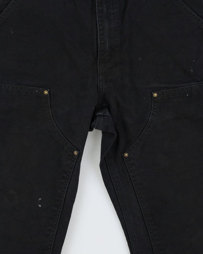 00s Carhartt Black Double Knee Trousers - W33 L34