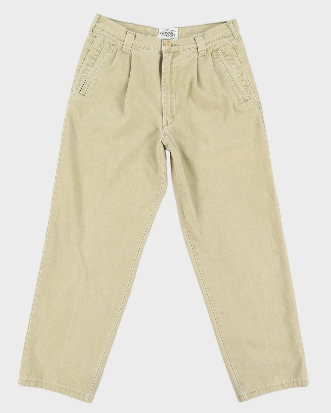 Vintage 90s Missoni Sports Beige Trousers - W33 L30
