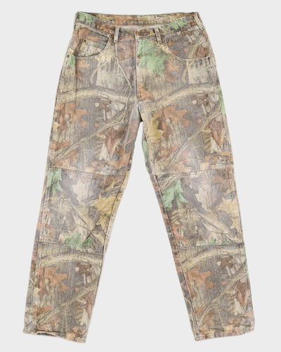 Vintage 90s Wrangler Real Tree Carpenter Double Knee Trousers - W34 L32