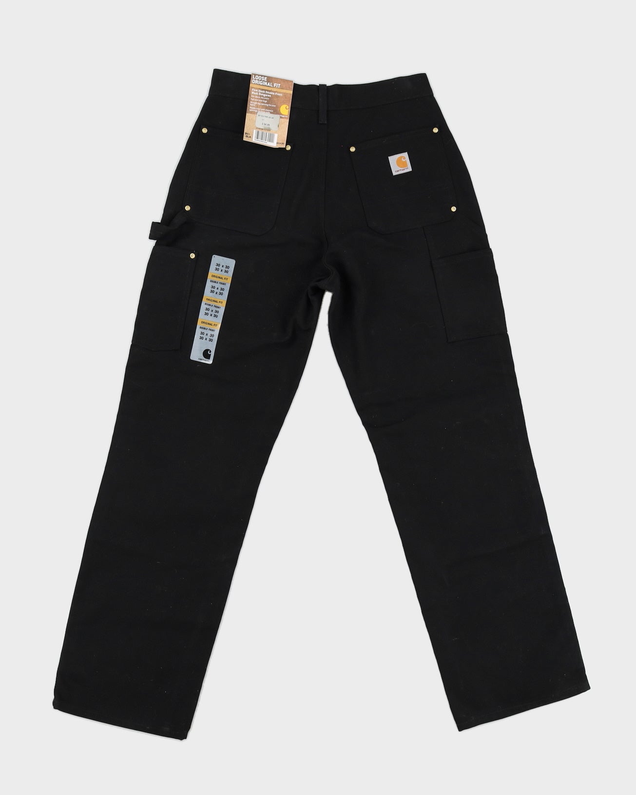 Carhartt Black Double Knee Work Trousers Deadstock With Tags  - W30 L30