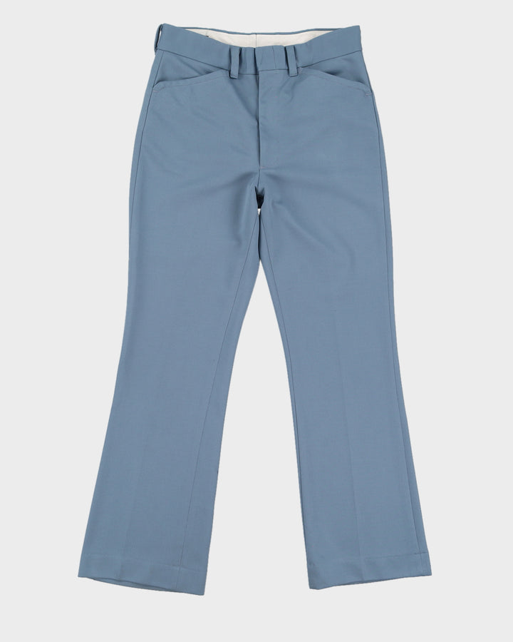 Vintage 70s Farah Blue Trousers - W32 L31