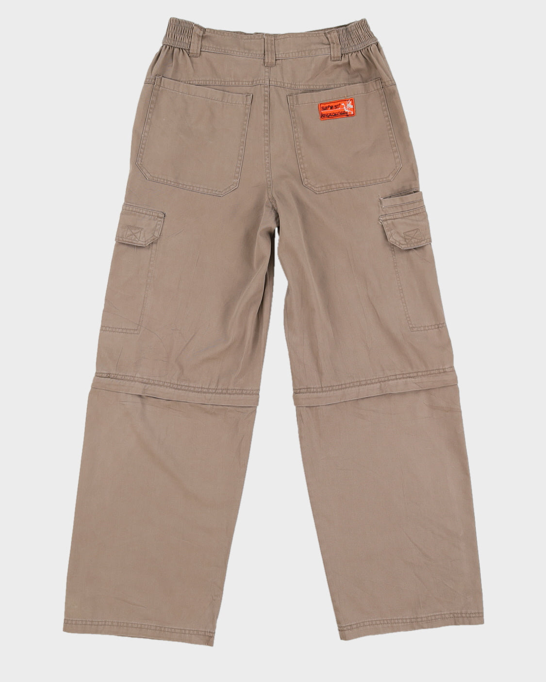 Y2K 00s Brown Cargo Tearaway Pants - W32 L29