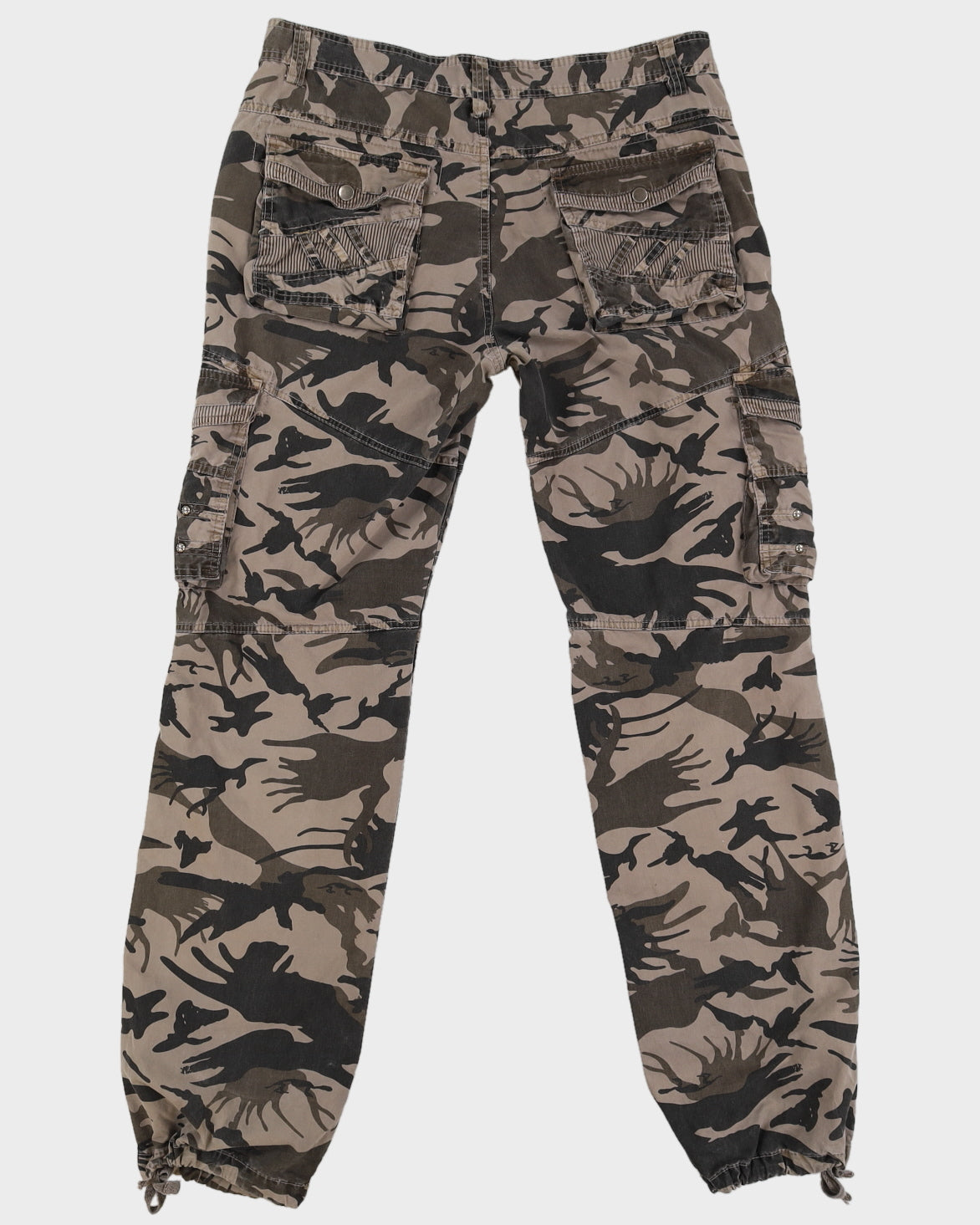 Y2K Camo Cargo Trousers - M