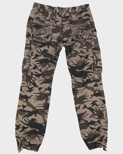Y2K Camo Cargo Trousers - M
