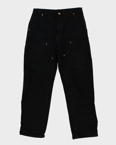 00s Carhartt Black Double Knee Cargo Trousers - W34 L32