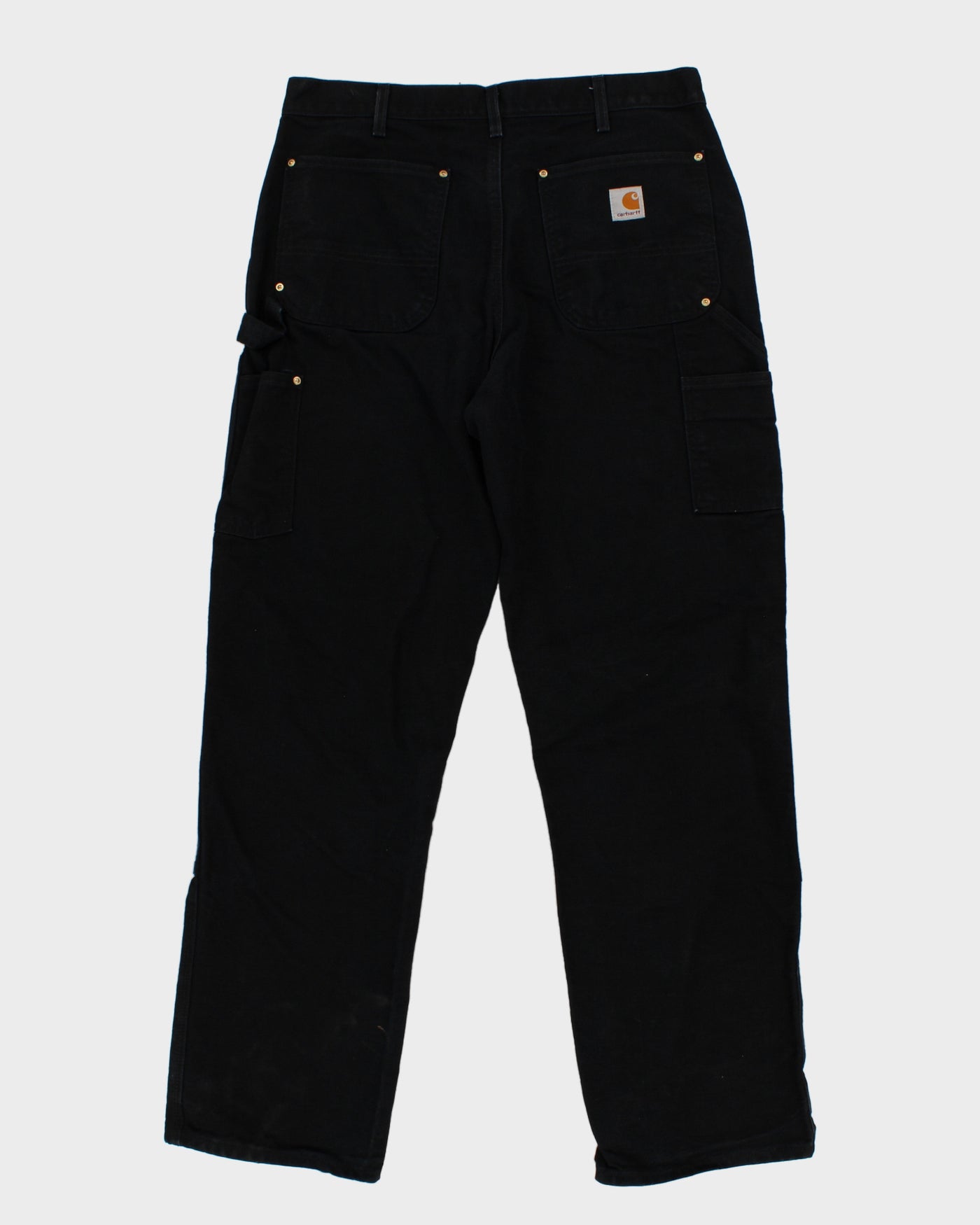 00s Carhartt Black Double Knee Cargo Trousers - W34 L32